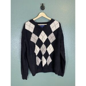 Davis Squire 100% Pure Cashmere Sweater Mens X-Large Black